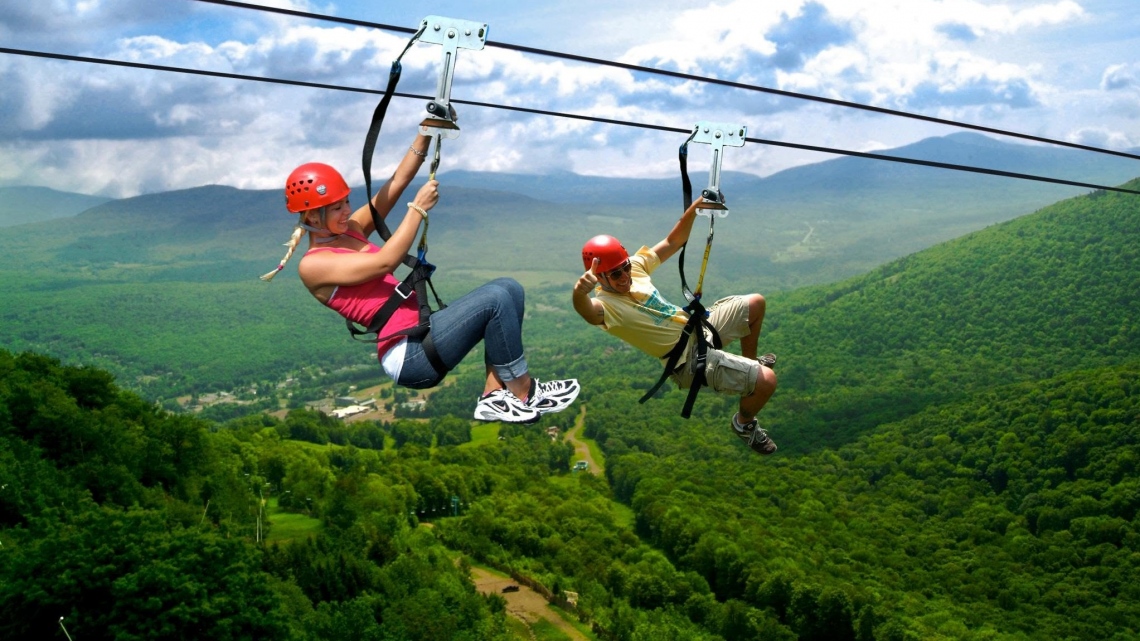 Тарзанка Zip-line + Экстрим прыжок. Полет на Зип-Лайн + свободное падение